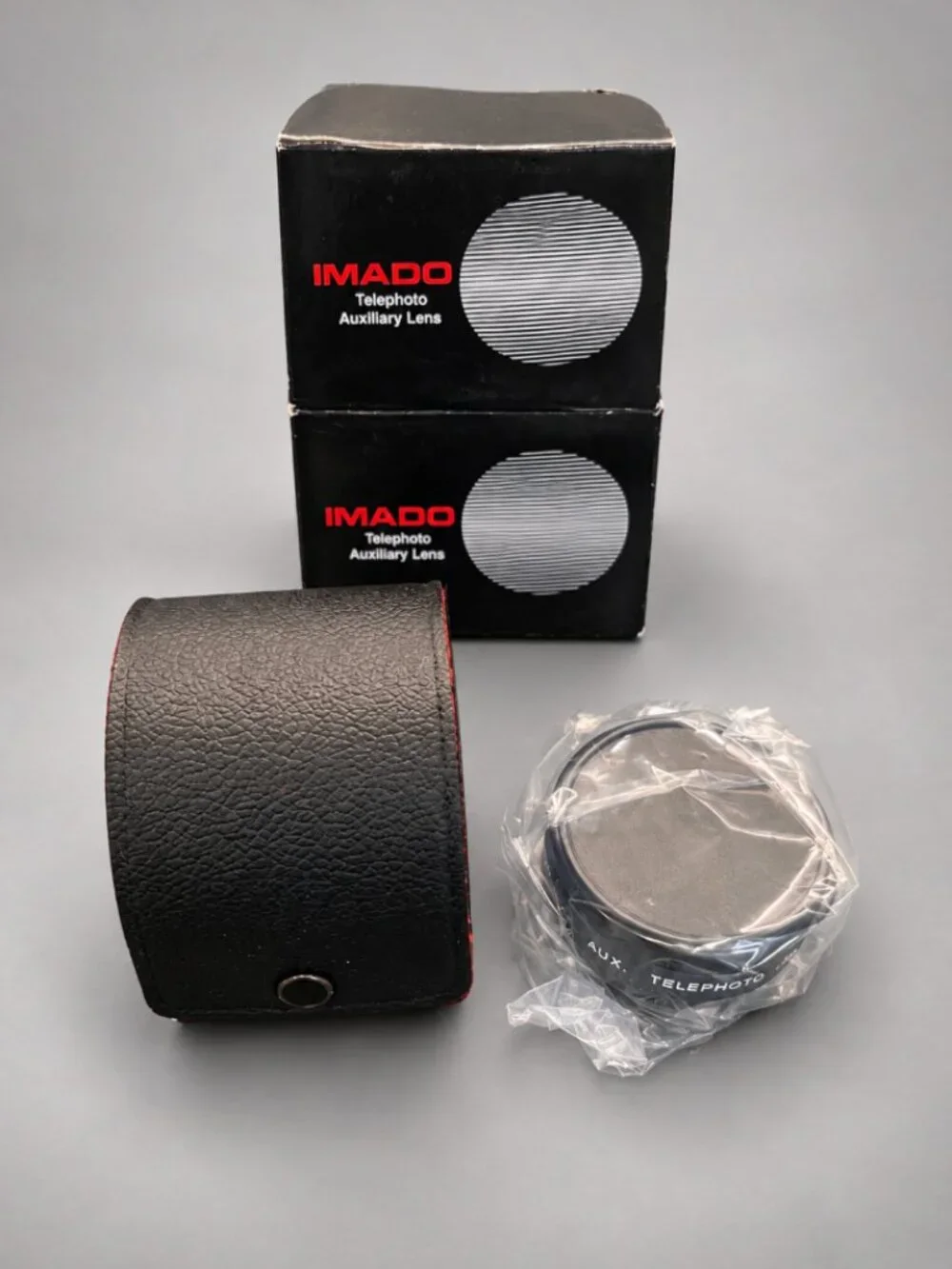 Vintage IMADO Telephoto Auxiliary Lens Japan w/ Case Original Box Camera Lens